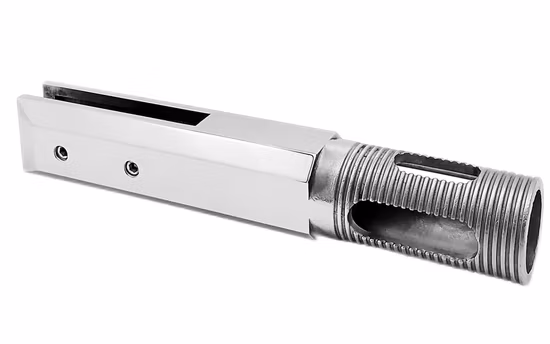 Espiga de vidrio pulido de espejo de acero inoxidable de alta calidad con abrazadera de vidrio de brida de cubierta