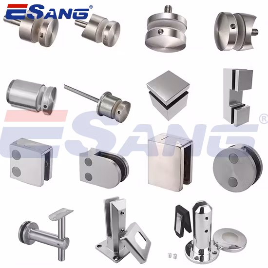 Acero inoxidable 2205 Espiga 316 304 Negro Mate Valla de piscina Barandilla de vidrio Abrazadera de espigas ajustables