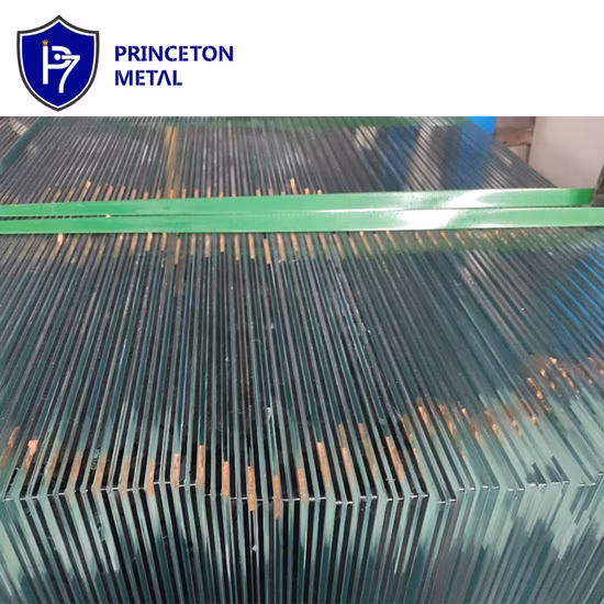 Barandilla y balaustrada de vidrio templado semi-marco de aluminio metálico de Princeton para terraza y balcón
