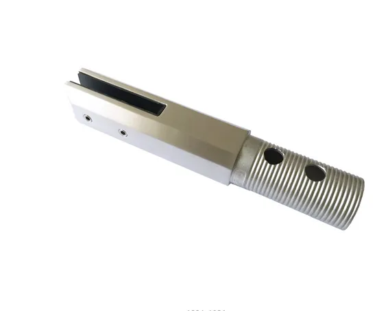 Espita de vidrio perforada con núcleo pulido de espejo cuadrado de acero inoxidable